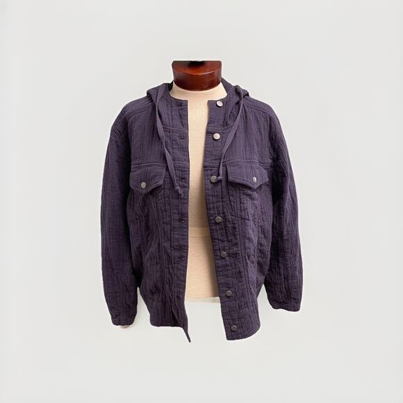 Chicos Navy Butto Front Jacket Size 2 Large 12 14 Nautical Classic Sailor Casual - Picture 1 of 5